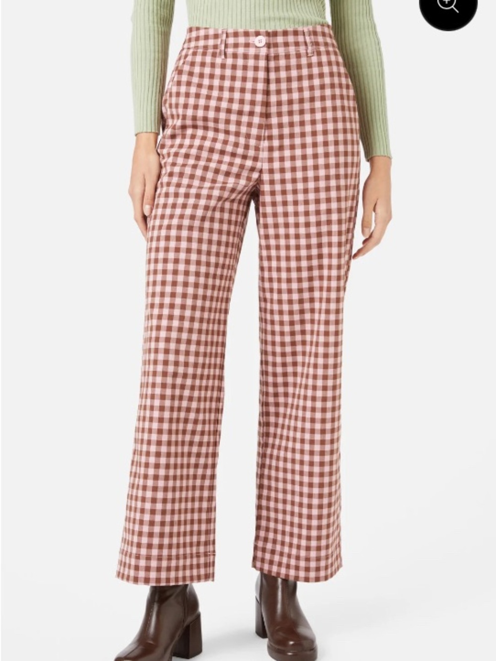 NWT Gelati Gingham Pant Princess Highway in Pink/Chocolate